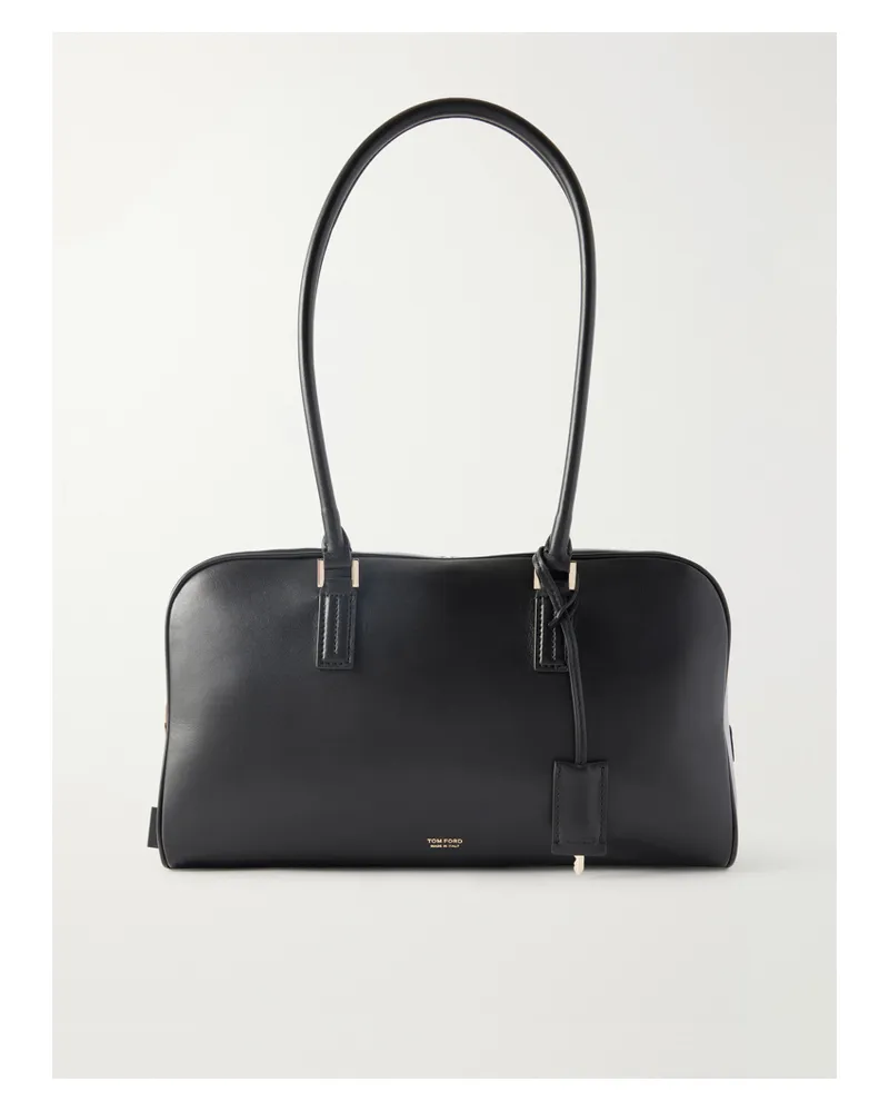 Tom Ford Leather Shoulder Bag - Black Black