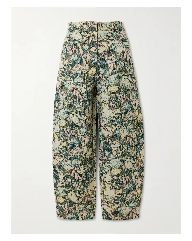 Ganni Hose Aus Jacquard Mit Blumenmuster - Mehrfarbig Mehrfarbig