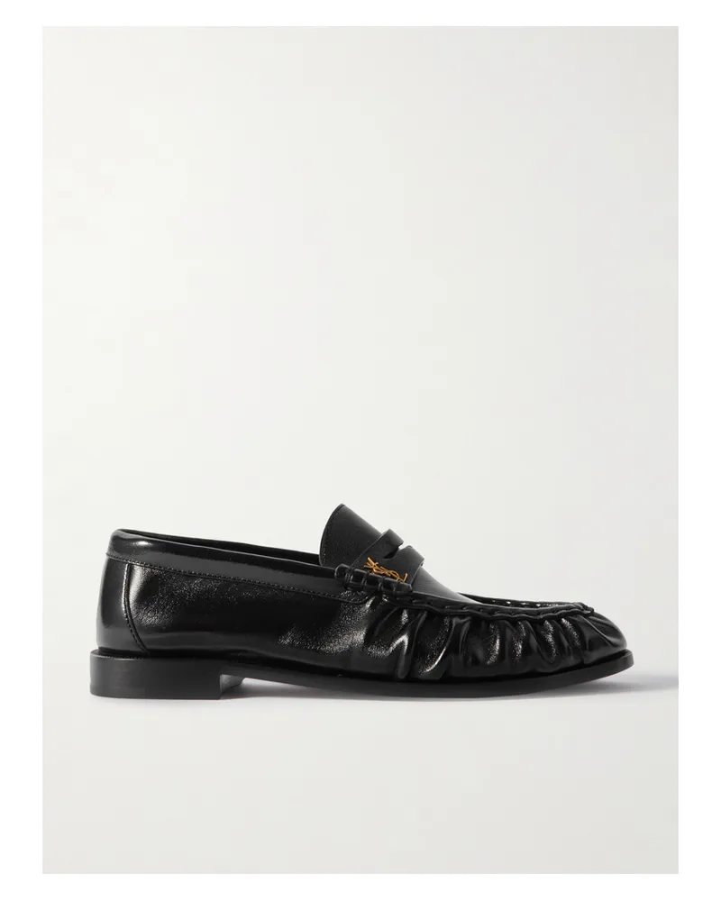 Saint Laurent Le Loafer Leather Loafers - Black Black
