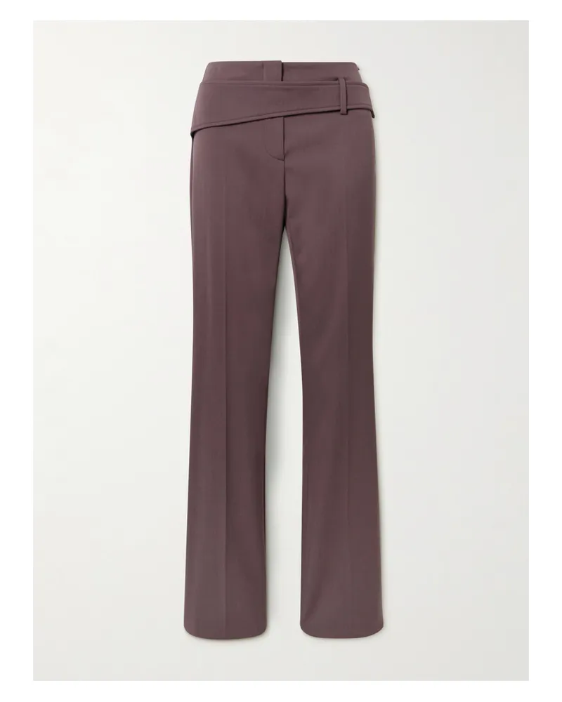 SPORTMAX Hose Mit Geradem Bein Aus Twill Mit Gürtel - Braun Braun