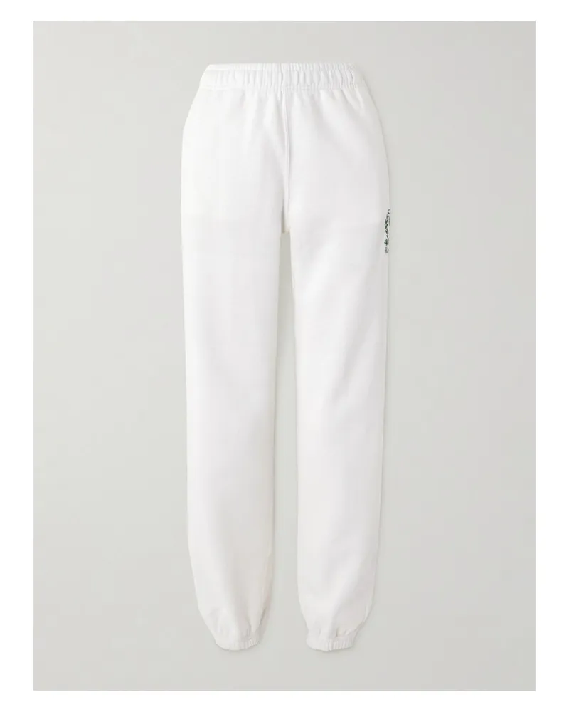 Ralph Lauren Wimbledon Jogginghose Aus Jersey Aus Einer Baumwollmischung Mit Stickerei - Weiß Weiß