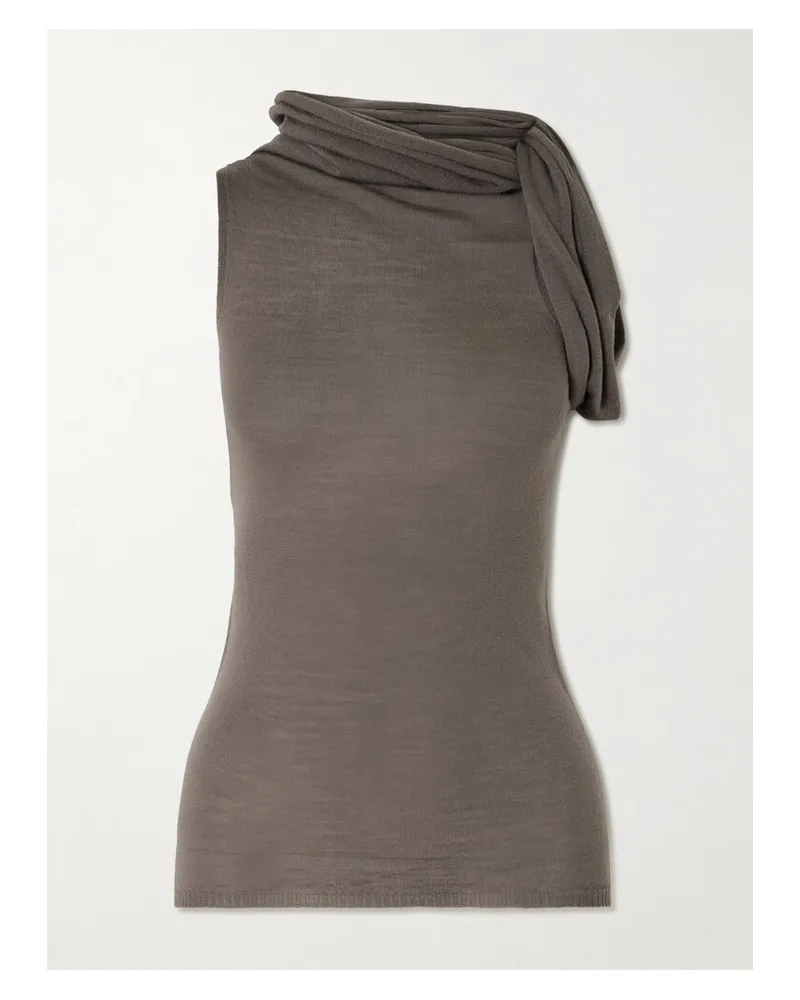 Rick Owens Maglia Asymmetrisches Oberteil Aus Wolle - Braun Braun