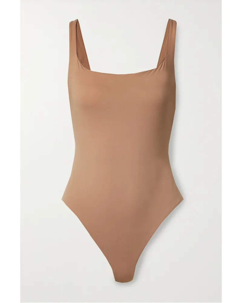 SKIMS Fits Everybody Thong Bodysuit – Sienna – String-body aus Stretch-jersey Neutral