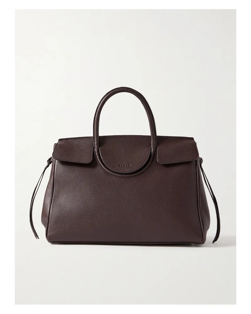 STAUD Maude Textured-leather Tote - Brown Brown