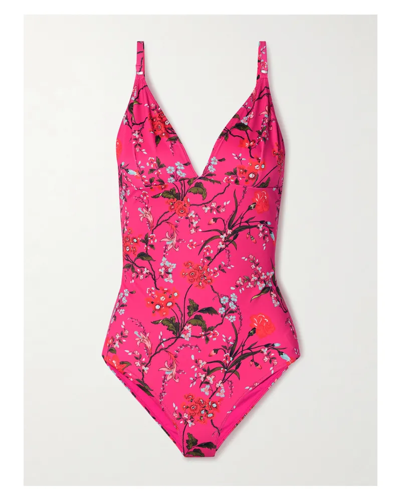 Erdem Badeanzug Mit Blumenprint - Pink Pink