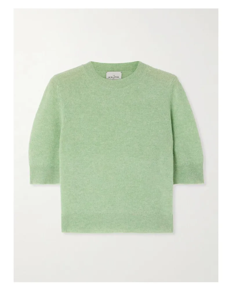 Le Kasha 1918 Chypre Verkürzter, Kurzärmeliger Pullover Aus Biokaschmir - Grün Grün