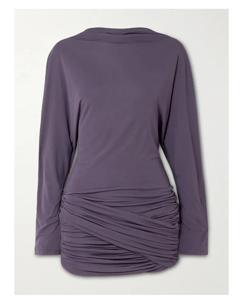 Christopher Esber Luna Rückenfreies Minikleid Aus Jersey Mit Raffungen - Lila Lila