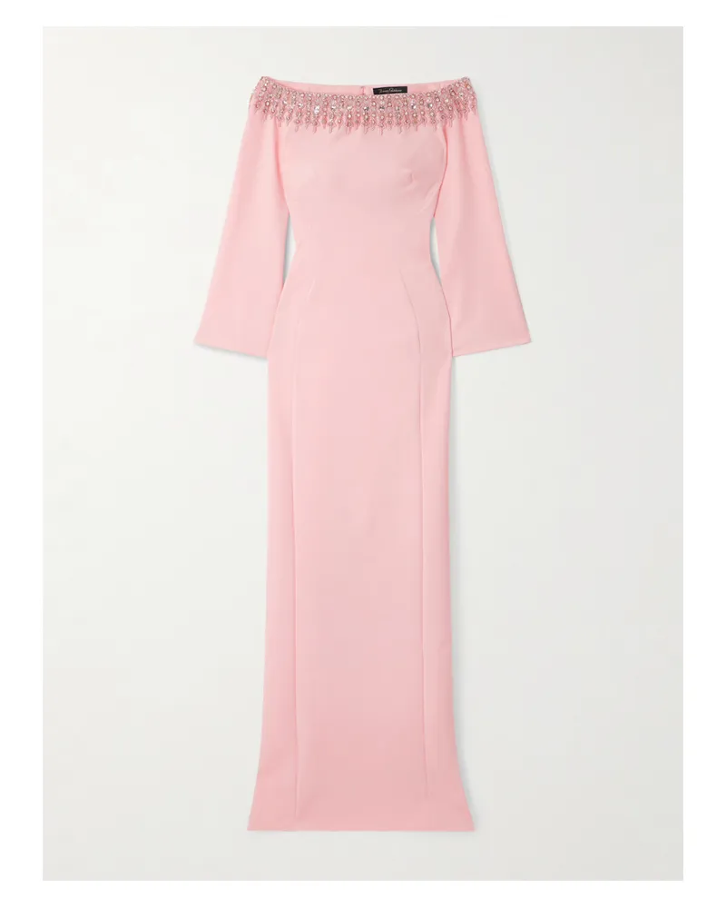 Jenny Packham Robe Aus Crêpe Mit Verzierungen - Pink Pink