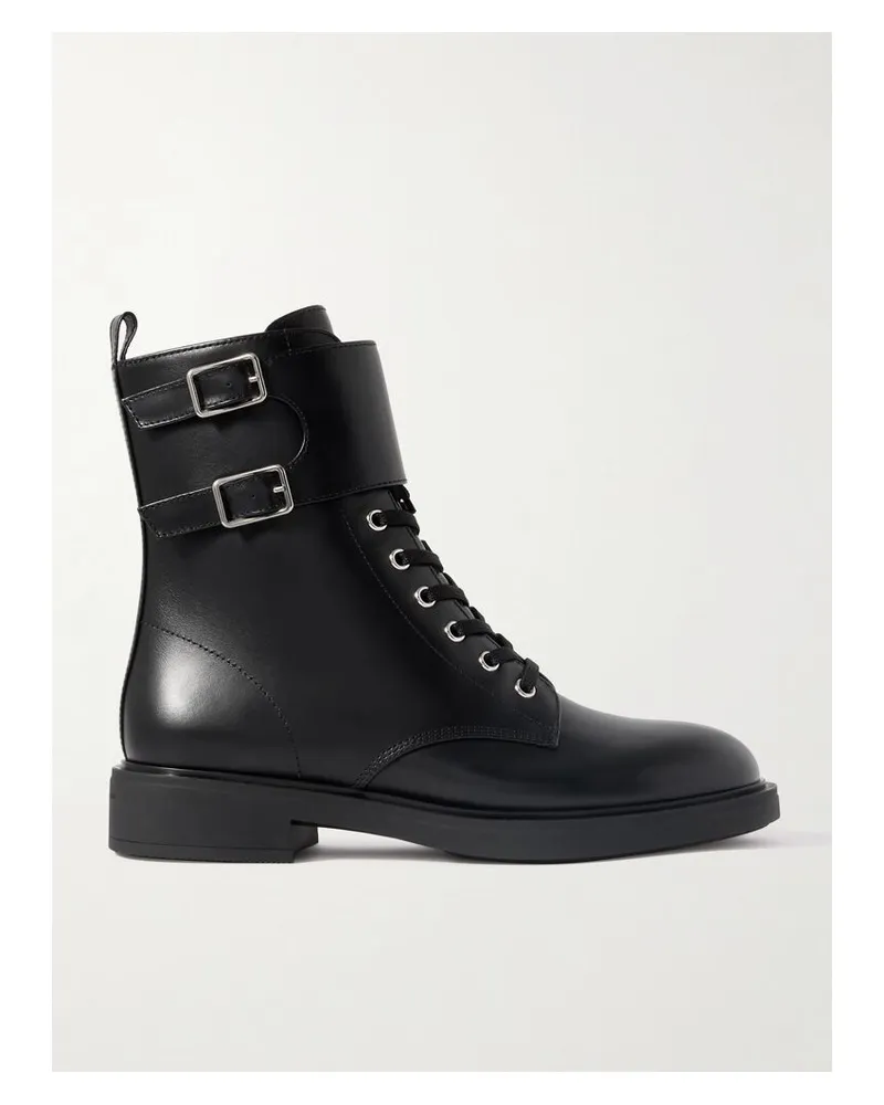 Gianvito Rossi Ripley Stiefel Aus Leder Mit Schnalle - Schwarz Schwarz