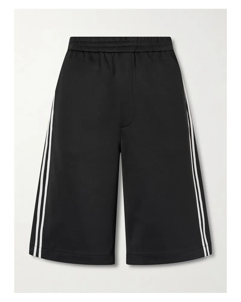 tibi Active Shorts Aus Jersey Mit Streifen - Schwarz Schwarz