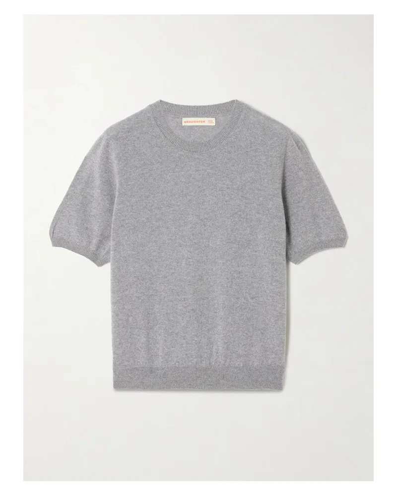 &Daughter Emer Verkürztes T-shirt Aus Einer Kaschmir-baumwollmischung - Grau Grau