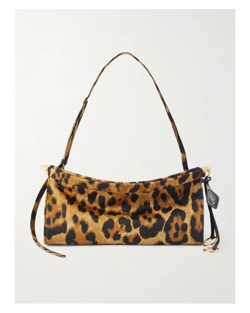 Alaïa Le Click Medium Leopard-print Satin-twill Shoulder Bag - Animal print Animal