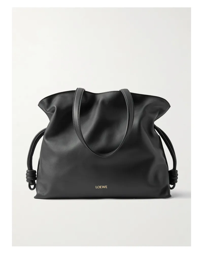 Loewe Flamenco Large Leather Tote - Black Black