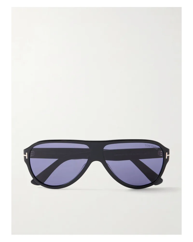 Tom Ford Samuele Aviator-style Tortoiseshell Acetate Sunglasses - Black Black