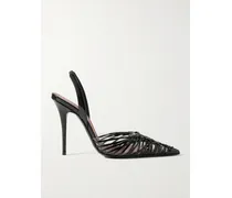 Lori Sling Slingback-pumps Aus Lackleder Und Pvc - Schwarz