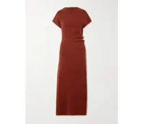 Abie Boiled Knitted Maxi Dress - Red