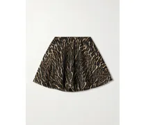 Metallic Leopard-print Recycled-cloqué Mini Skirt - Animal Print