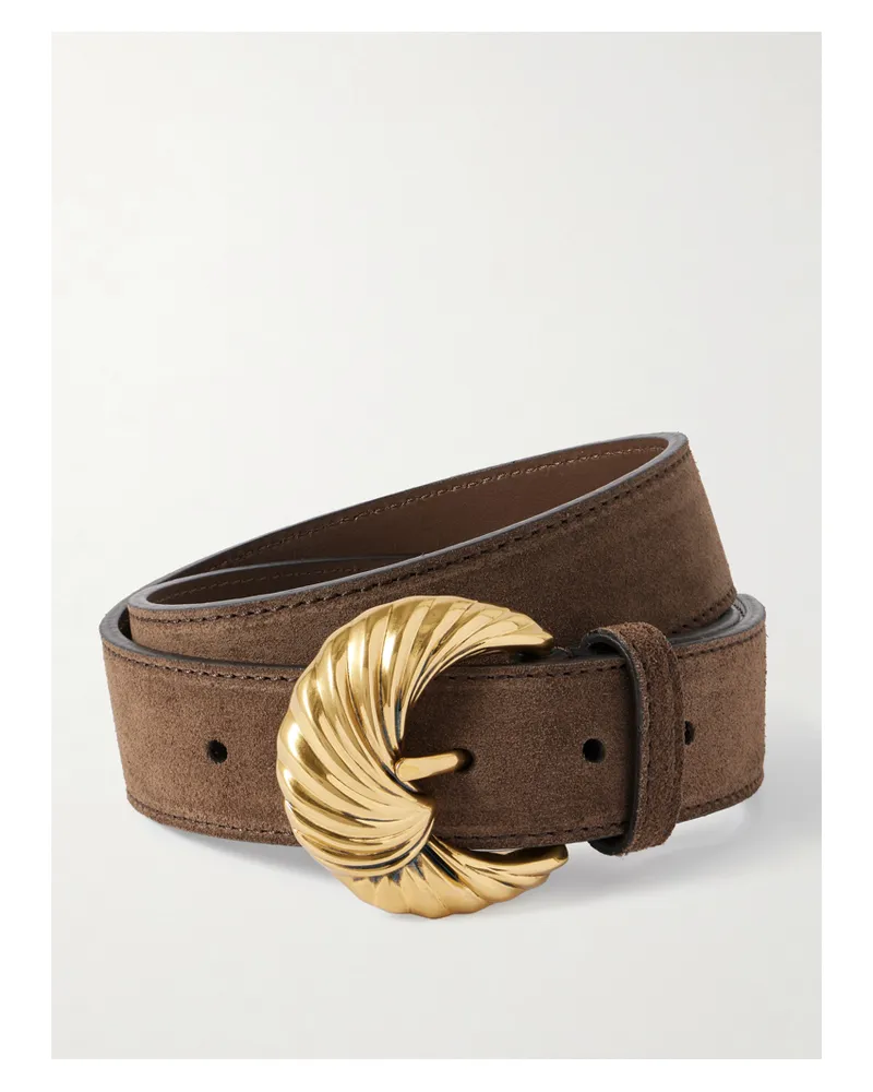 Etro Gürtel Aus Veloursleder - Braun Braun
