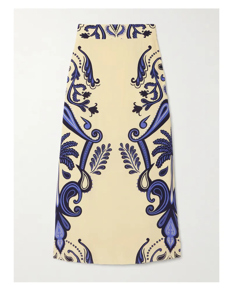 Johanna Ortiz Everywhere Maxirock Aus Bedrucktem Crêpe De Chine Aus Seide - Ecru Ecru