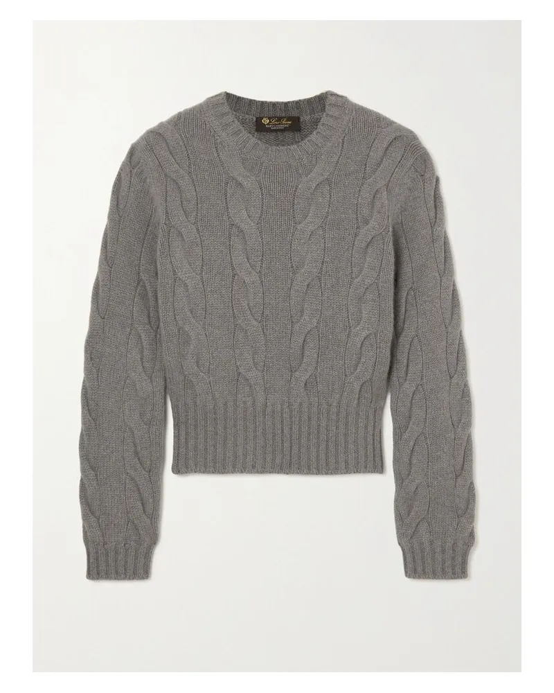 Loro Piana Zopfstrickpullover Aus Kaschmir - Grau Grau