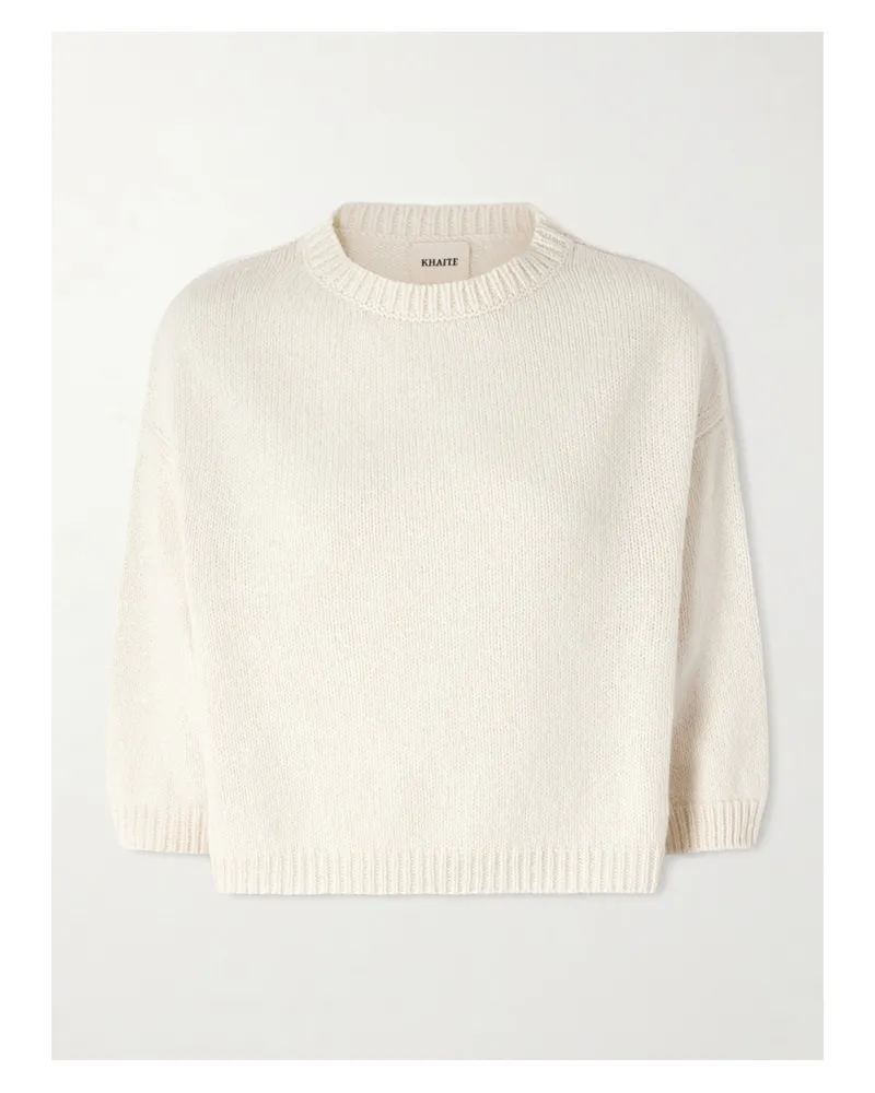KHAITE Sabina Cashmere Sweater - Neutrals Neutrals