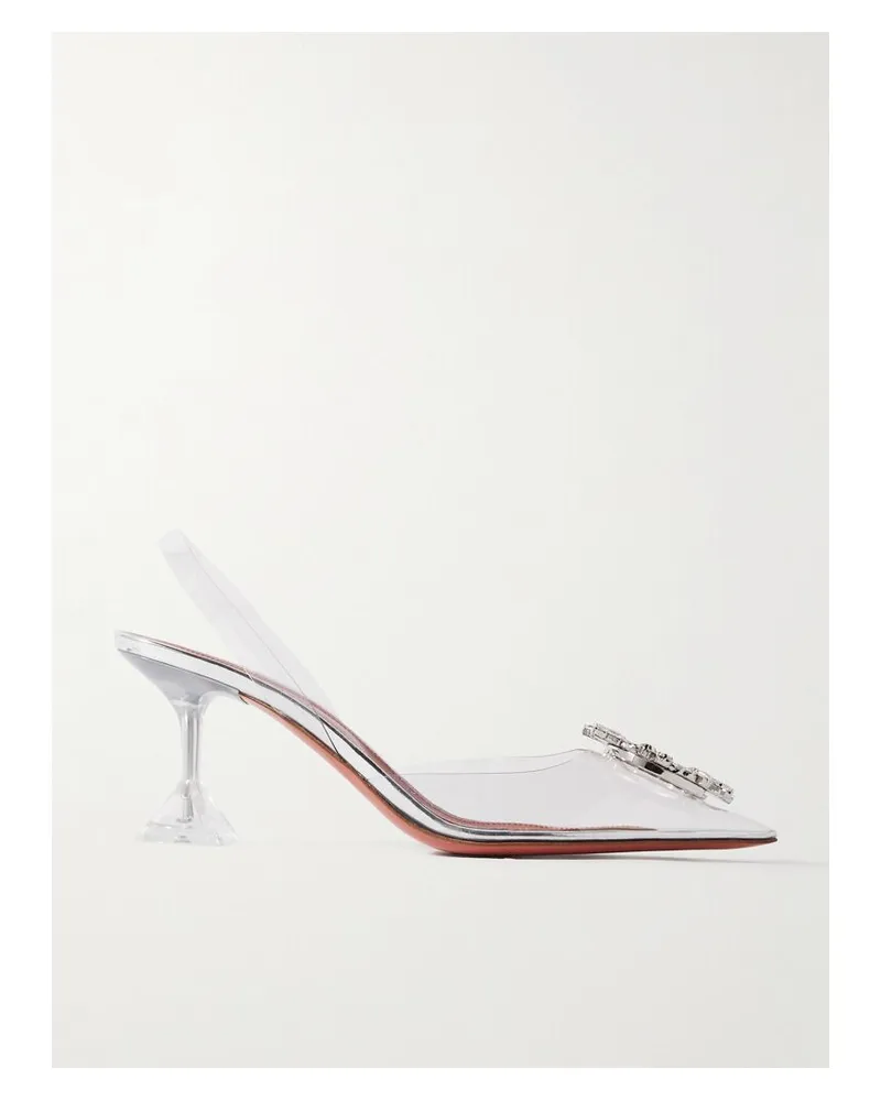 Amina Muaddi Begum Slingback-pumps Aus Pvc Mit Kristallen - Neutral Neutral