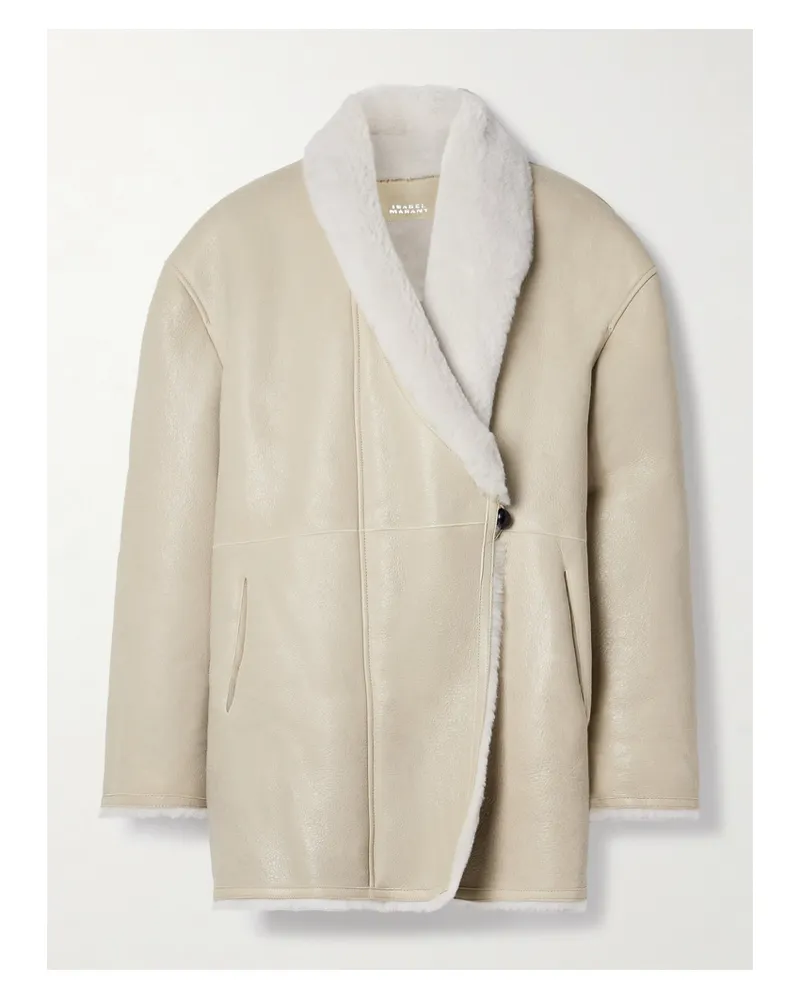 Isabel Marant Elanore Jacke Aus Shearling - Ecru Ecru