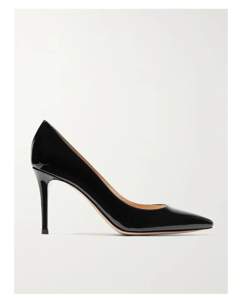 Gianvito Rossi 85 Pumps Aus Lackleder - Schwarz Schwarz