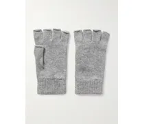 Cashmere Fingerless Gloves - Gray