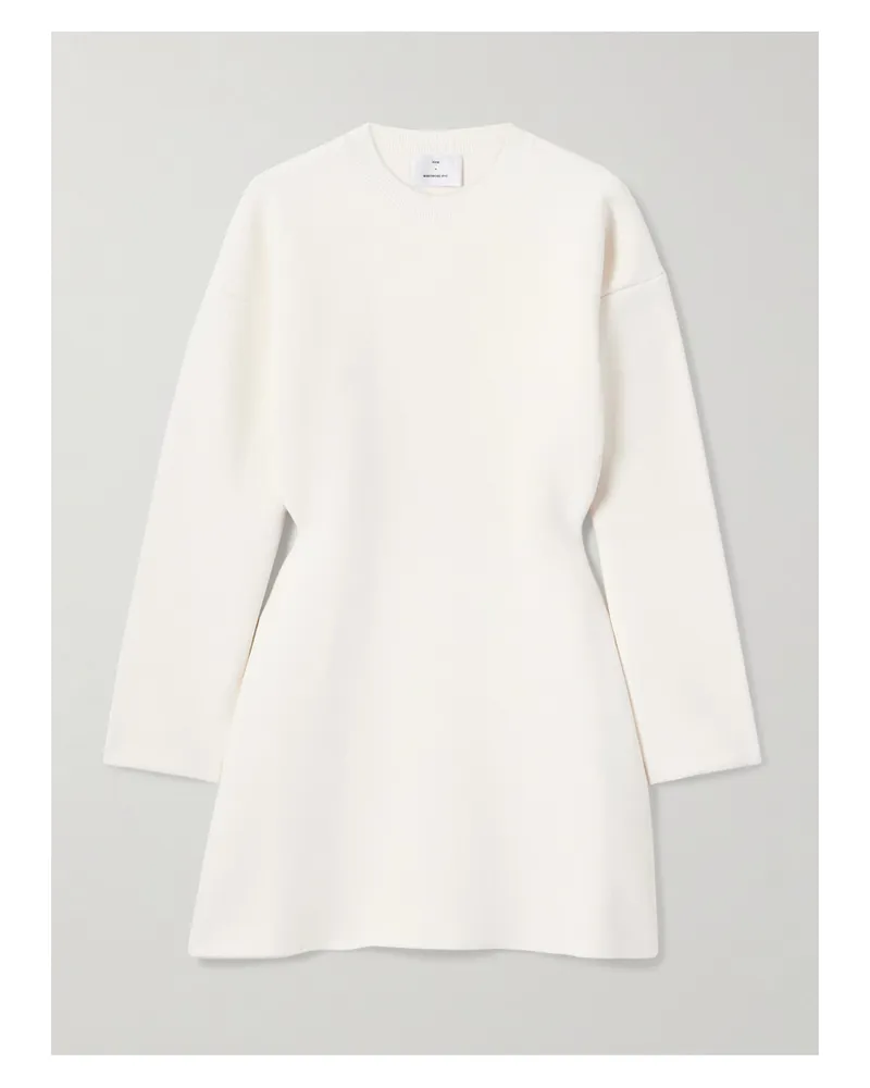 WARDROBE.NYC Rhw Minikleid Aus Ponte - Elfenbein Elfenbein