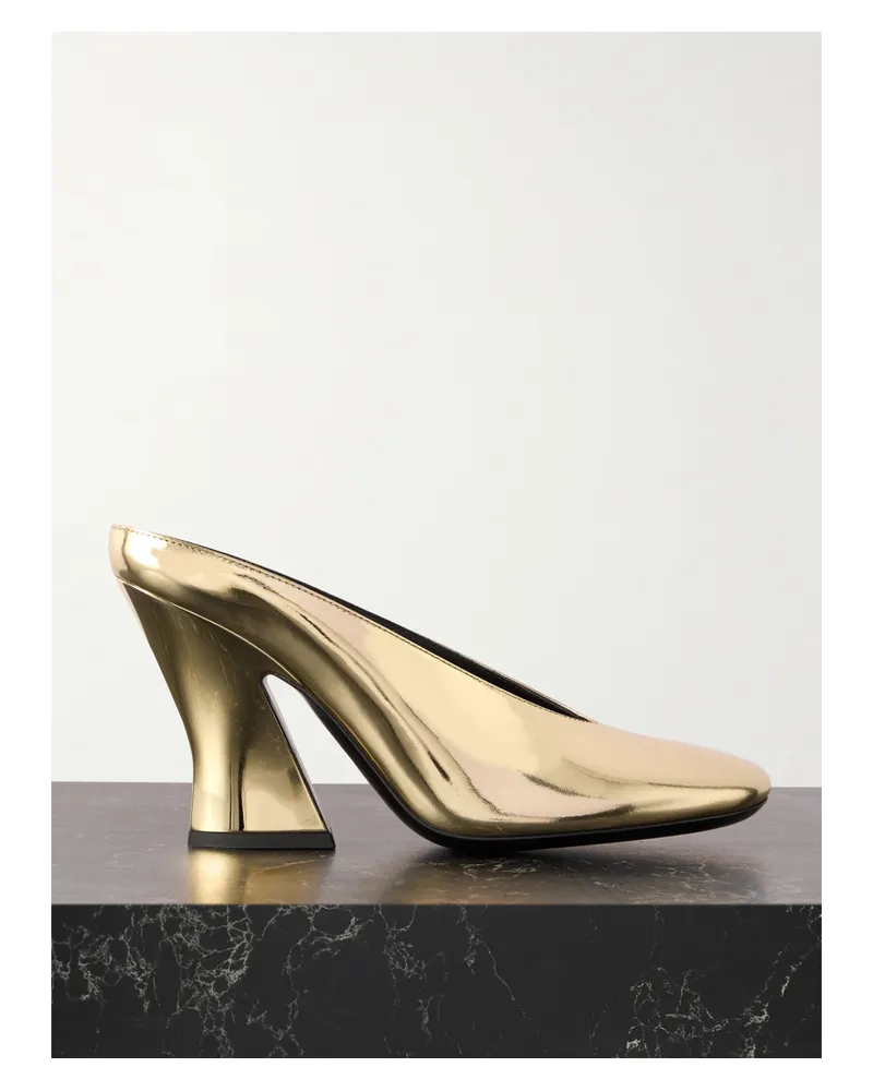 Givenchy Mules Aus Leder Mit Spiegeleffekt - Gold Gold