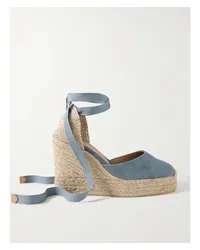 Castañer Carina 80 Espadrille-wedges aus Canvas Blau