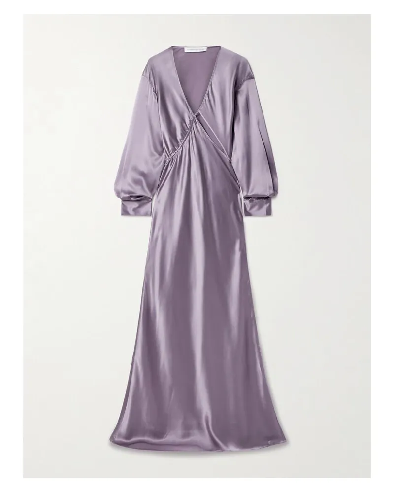 Christopher Esber Maxikleid Aus Seidensatin Mit Cut-out - Lila Lila