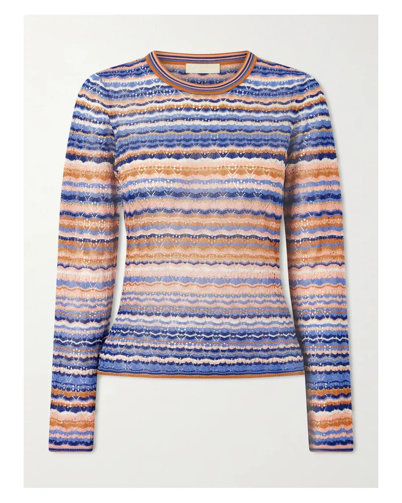 Ulla Johnson Lunaire Striped Knitted Sweater - Orange Orange
