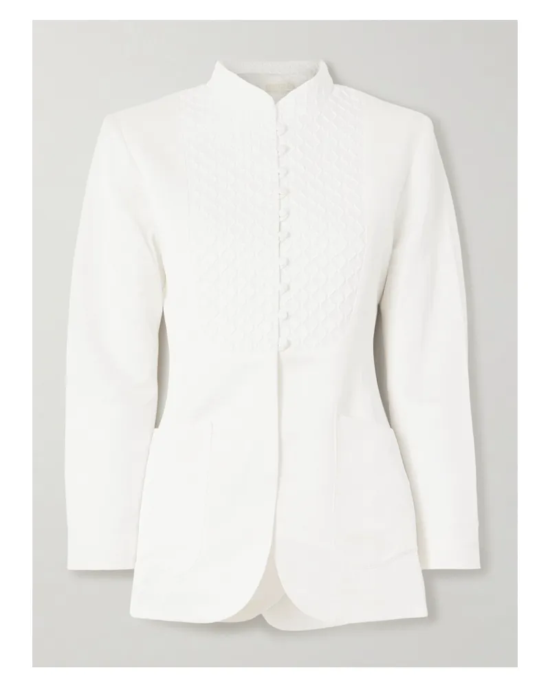 DESTREE Jenny Jacke Aus Strukturiertem Satin - Weiß Weiß