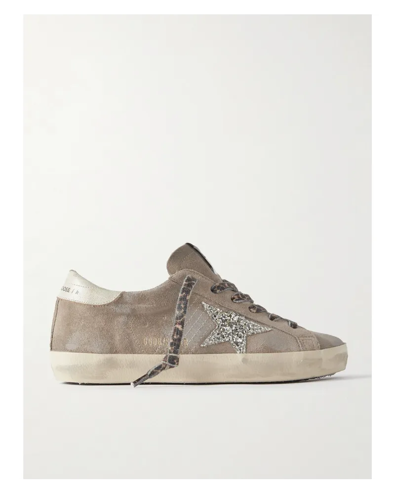 Golden Goose Super-star Sneakers aus Veloursleder Braun