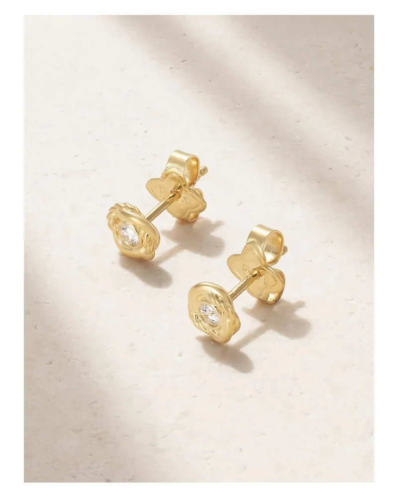 David Yurman Infinity Ohrstecker Aus 18 Karat Gold Mit Diamanten Gold