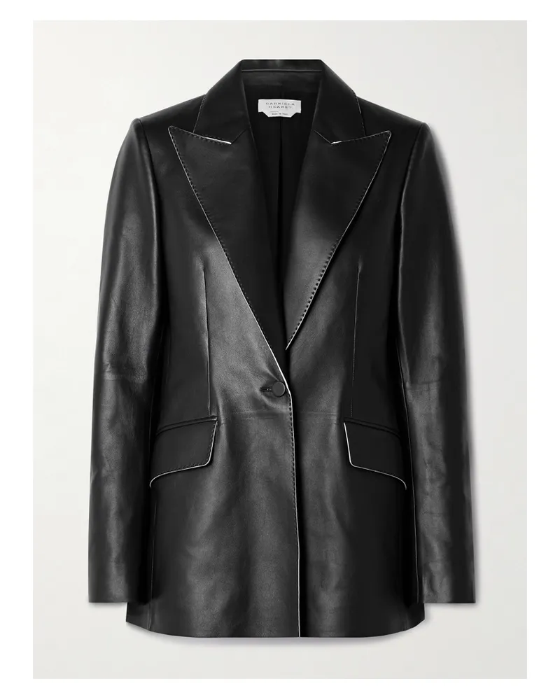 Gabriela Hearst Leiva Blazer Aus Leder - Schwarz Schwarz