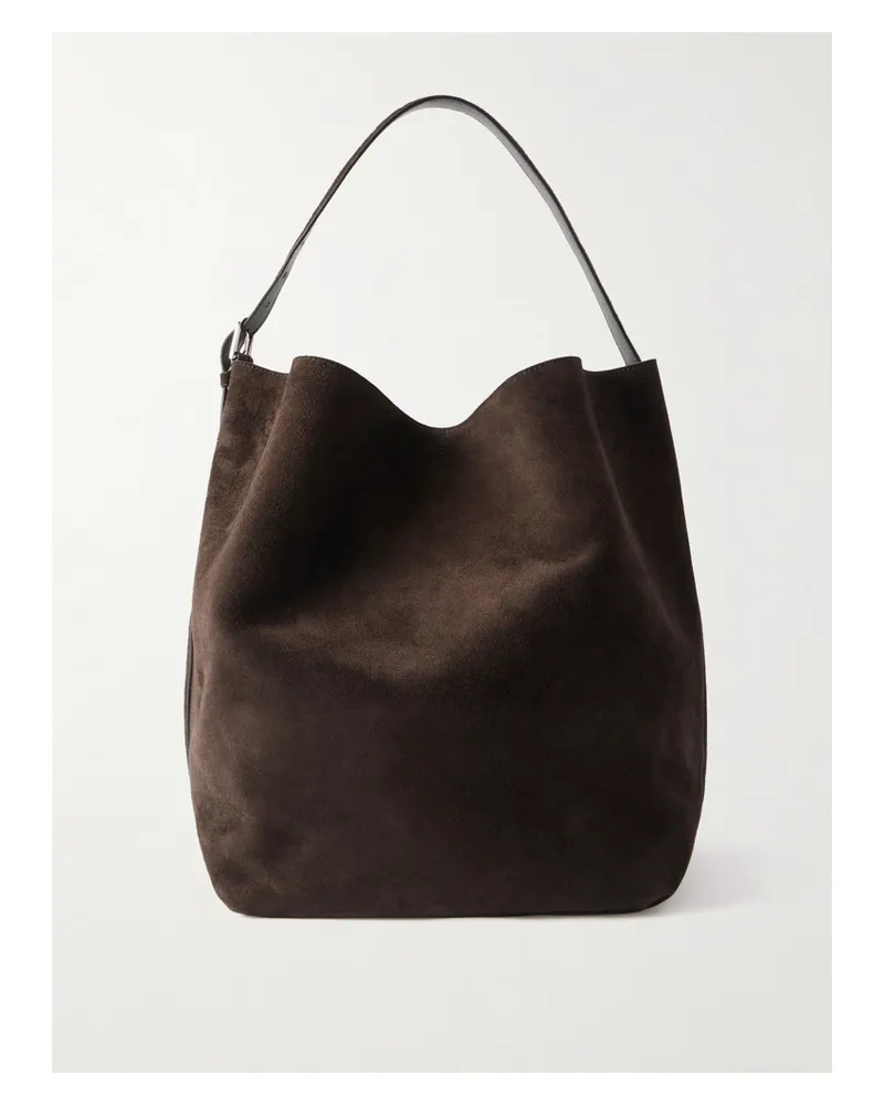 Totême Suede Tote - Brown Brown