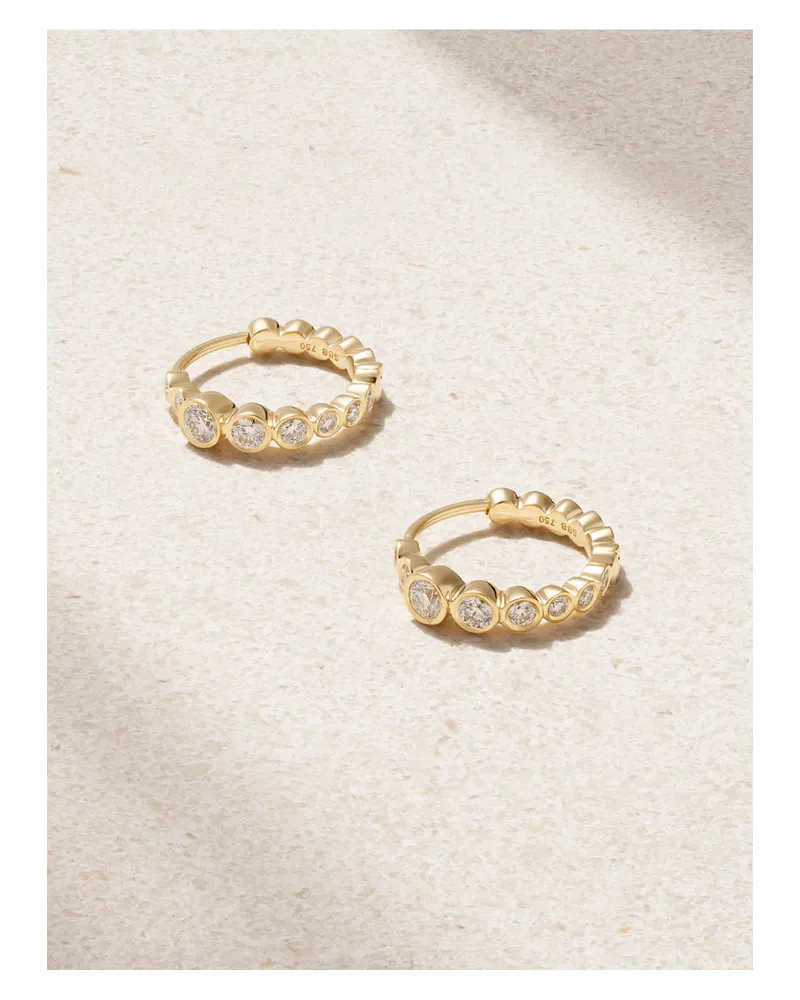 Sophie Bille Brahe Petite Ensemble Daisy Creolen Aus Recyceltem 18 Karat Gold Mit Diamanten Gold