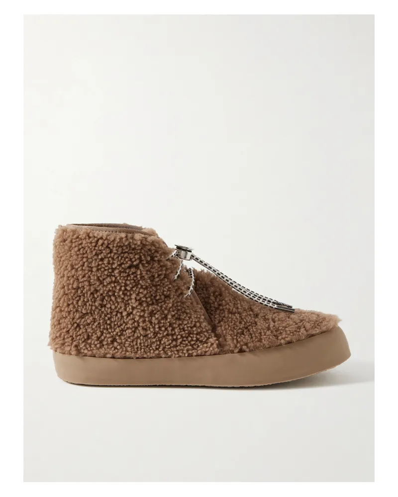 Le Monde Béryl Desert Shearling Ankle Boots - Neutrals Neutrals