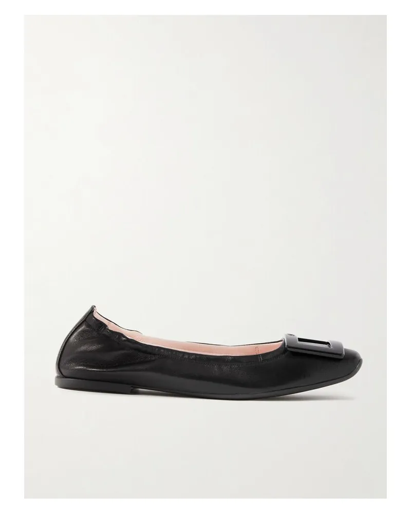 Roger Vivier Viv Pockette Ballerinas Aus Leder - Schwarz Schwarz