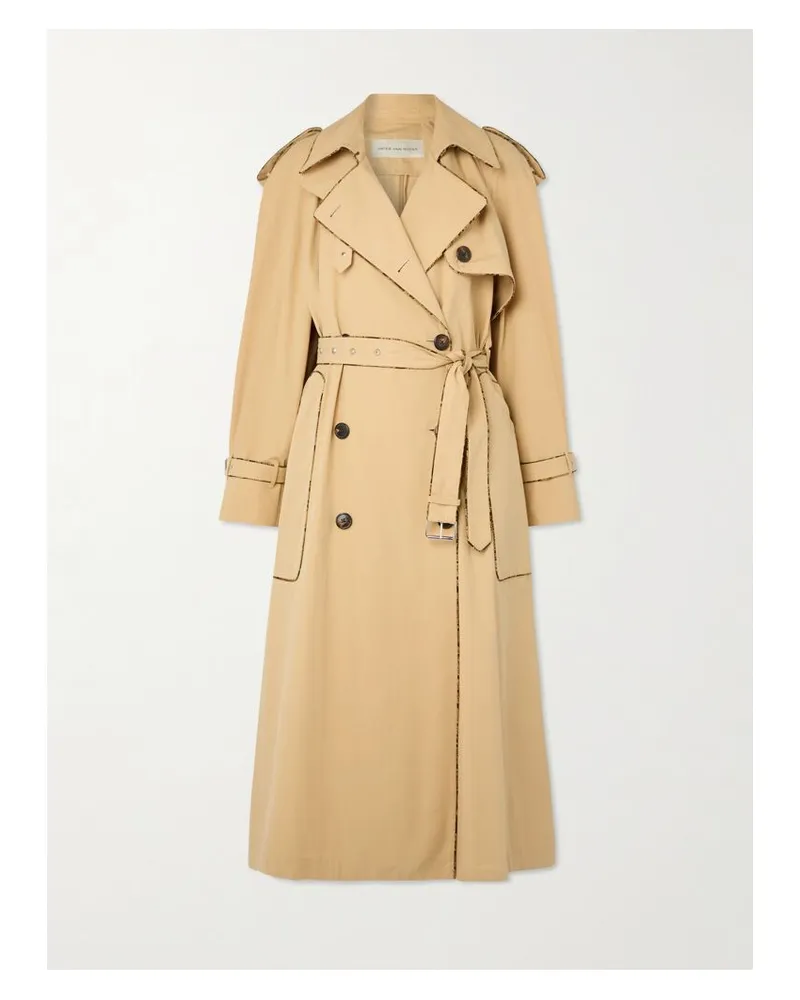 Dries van Noten Doppelreihiger Trenchcoat Aus Baumwolle - Neutral Neutral