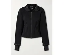 Y-3 Trainingsjacke Aus Twill Mit Satinbesätzen - Schwarz