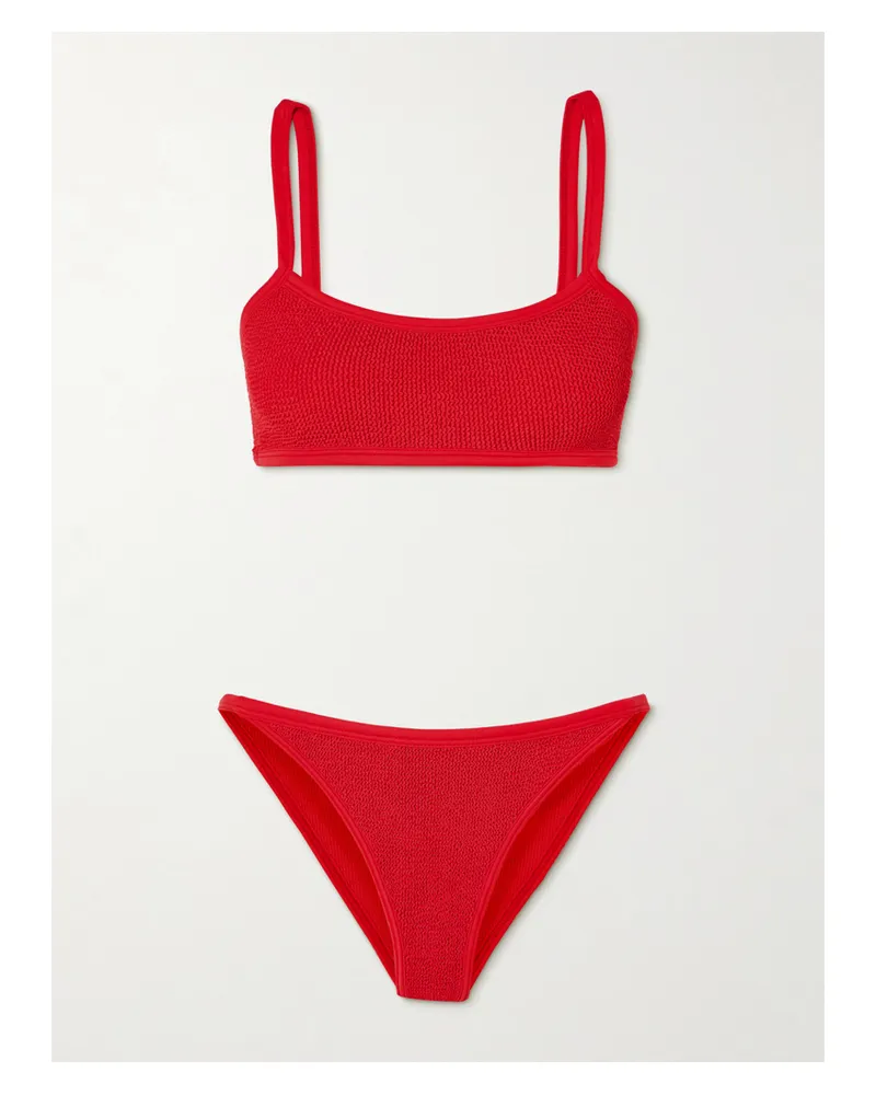 Hunza G Tyler Bikini Aus Seersucker - Rot Rot
