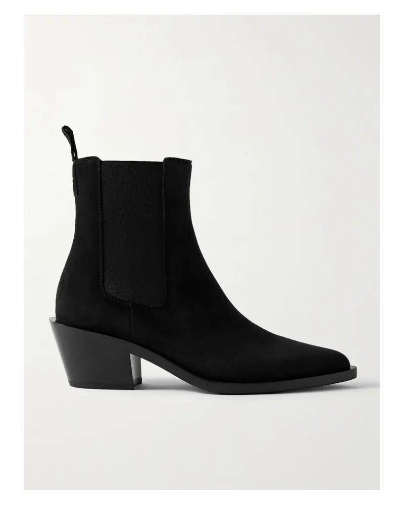 Gianvito Rossi Wylie 60 Chelsea Boots Aus Veloursleder - Schwarz Schwarz