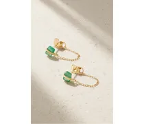 Ohrringe aus 14 Karat Recyceltem  mit Smaragden