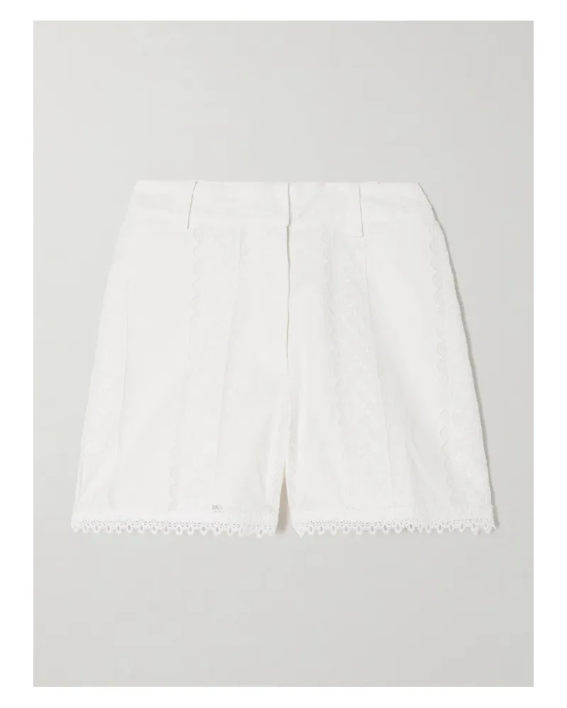 WAIMARI Net Sustain Ariel Shorts Aus Einer Baumwollmischung Mit Spitzenbesatz - Weiß Weiß