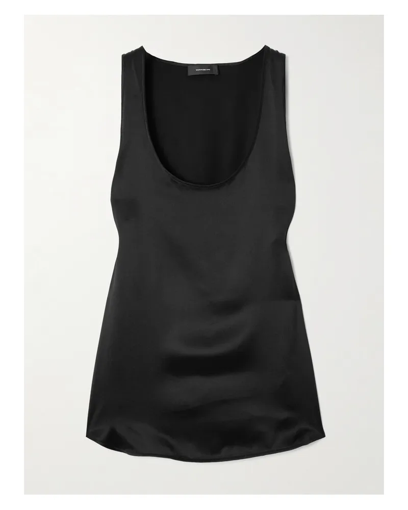 WARDROBE.NYC Tanktop Aus Seidensatin - Schwarz Schwarz