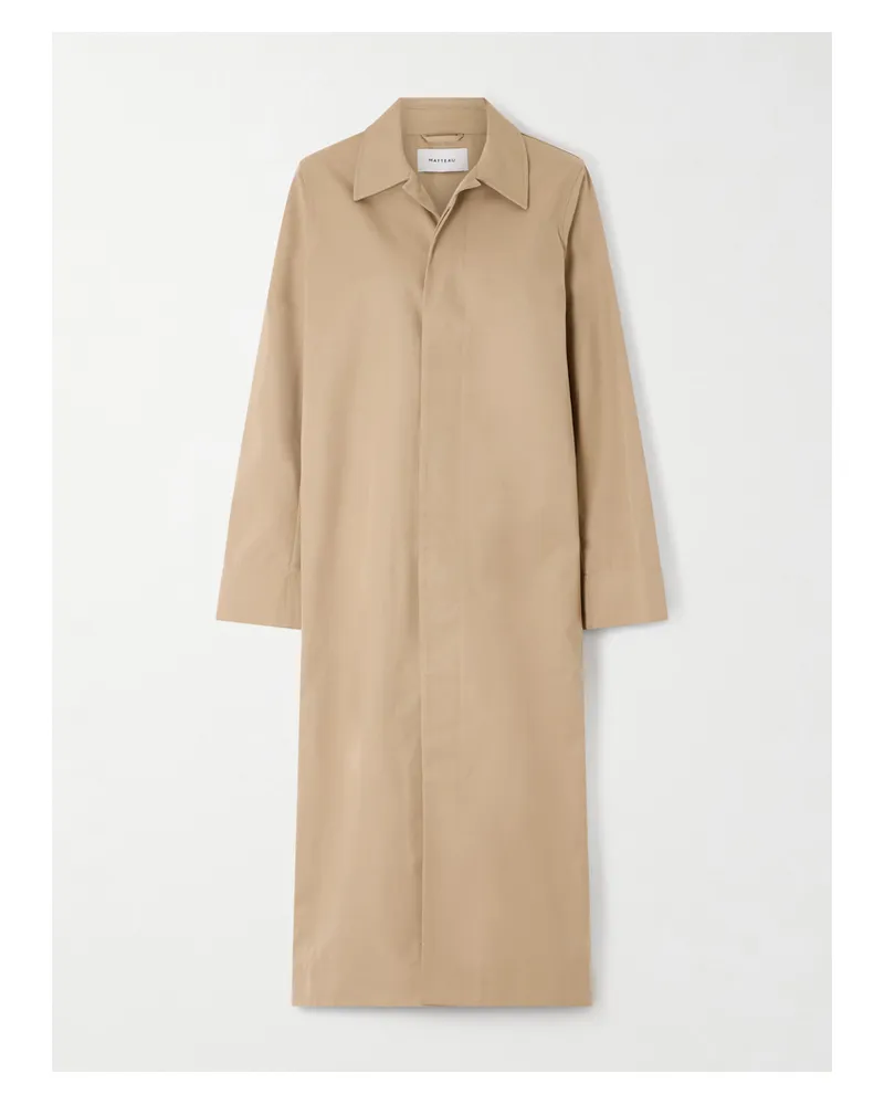 Matteau Long Macintosh Gabardine Coat - Neutrals Neutrals
